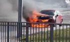 Car fire on the A96 near P&J Live. Image: Fubar News.