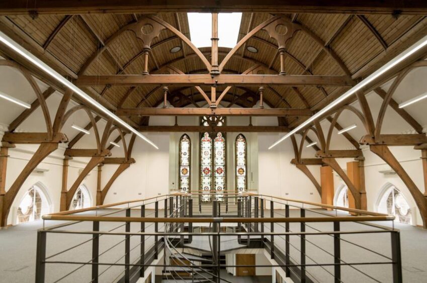 The eye-catching interior of Carden Church, Aberdeen. Image: CBRE/Ryden