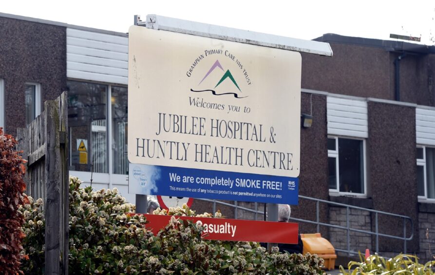 The minor injury unit at Jubilee Hospital in Huntly is one of three whose opening hours are under review. Image: DC Thomson