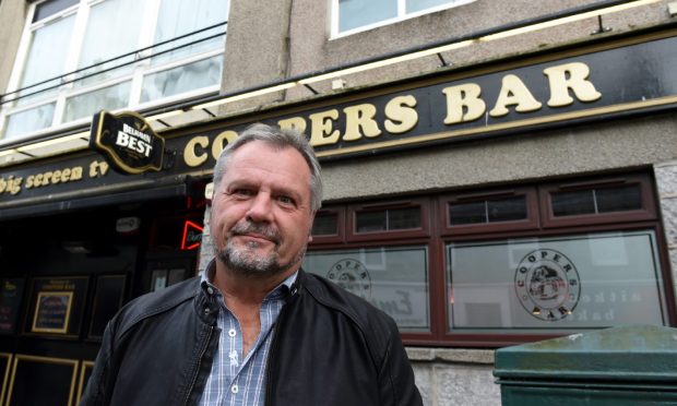 Director Bob Baxter outside Coopers Bar in Aberdeen