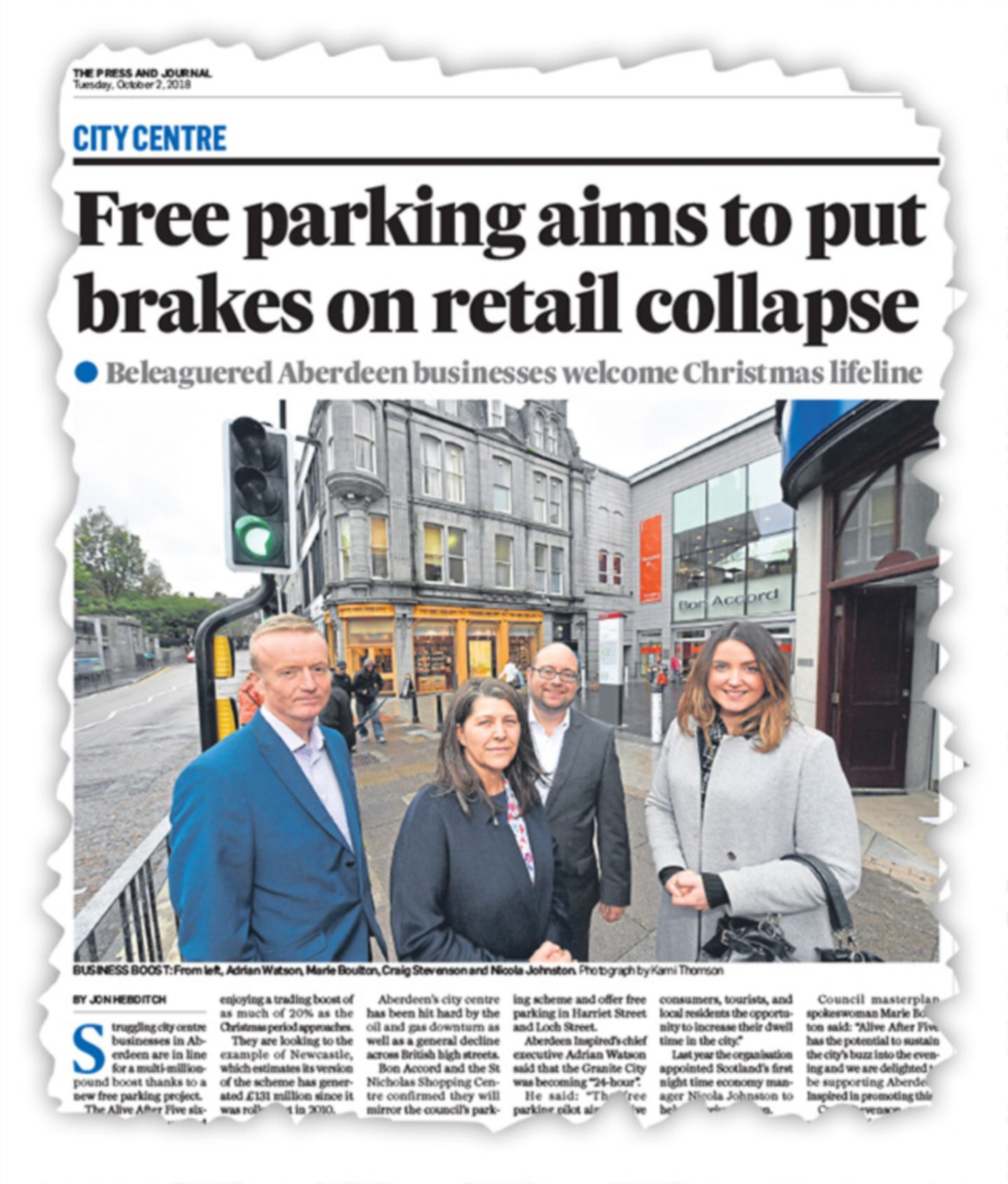 Ragout of the article on free parking initiative from 2018.