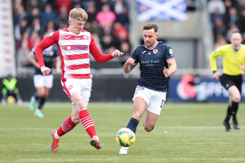 Cove Rangers defender Matty Shiels in action during his time with Hamilton Accies last season.