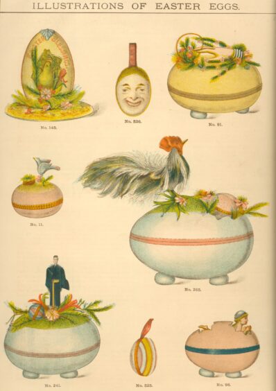 Illustrations of easter eggs 