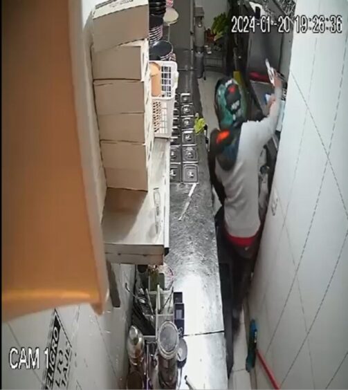 CCTV footage in Colombia restaurant 