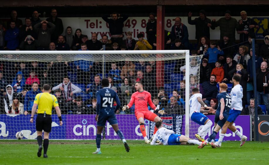 A goal during the Ross County victory against Rangers