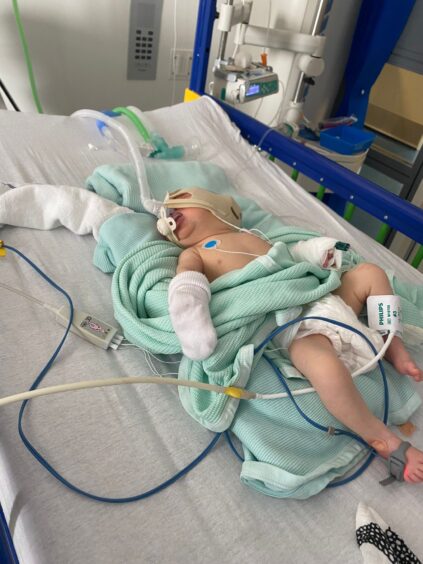 Baby Jackson in hospital