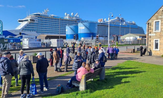 3,800 people - nearly Invergordon's population - arrived in town today as the Regal Princess docked. Image: Alberto Lejarraga/DC Thomson