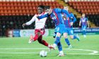 Cammy Harper in action for Caley Thistle against Airdrie, Image: SNS.