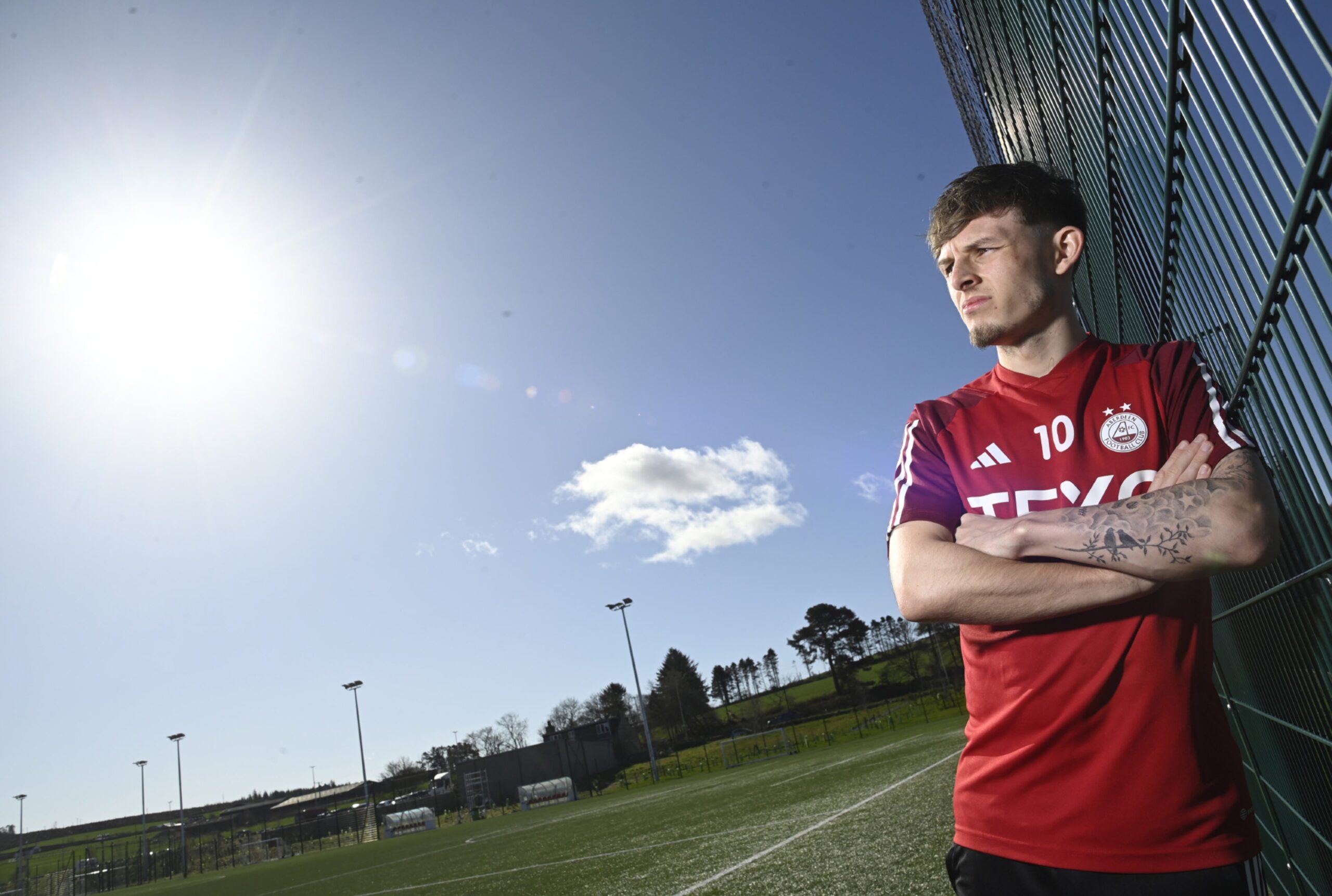 Aberdeen midfielder Leighton Clarkson at the club's Cormack Park training facility. Image: SNS 