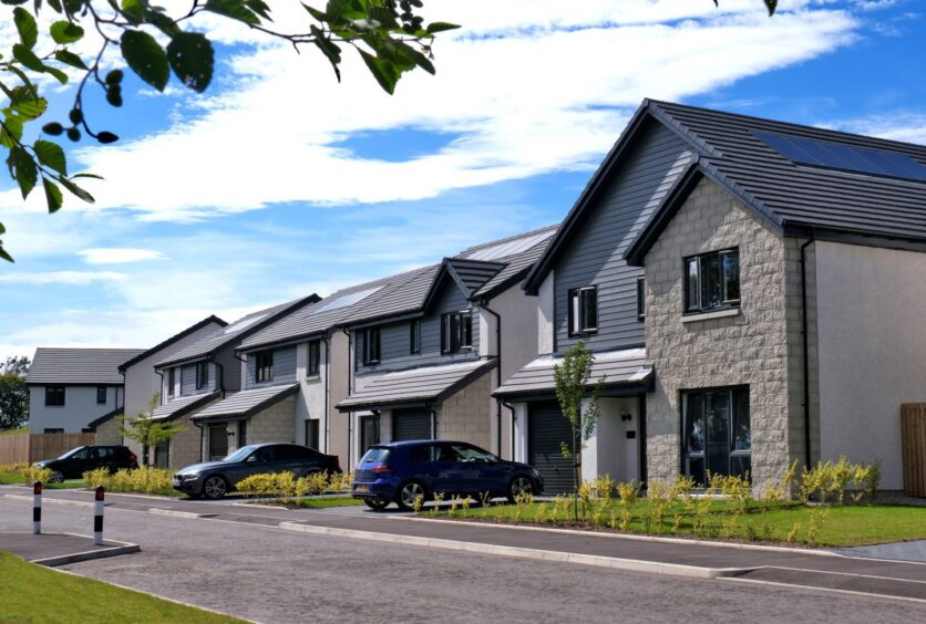 Exterior of the homes in the Kinion Heights development, Aberdeen.