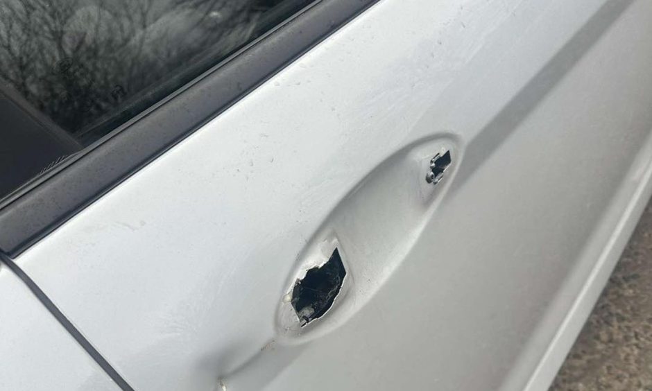 Ford Fiesta ST door handle pulled off.