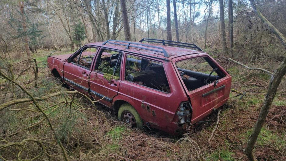 Abandoned 80s Volkswagen Passat.