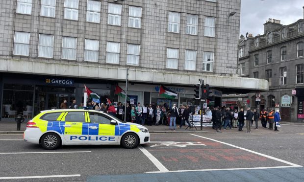 Pro-Palestine protest, Aberdeen.