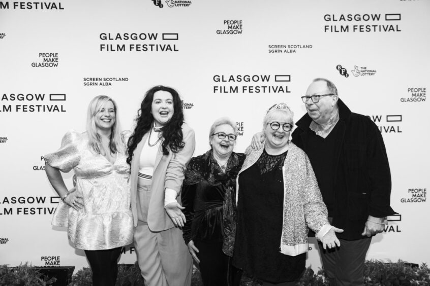 Janey Godley at the Glasgow Film Festival red carpet premiere. 