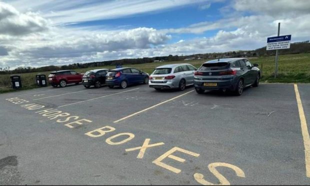 Balmedie Country Park horsebox and bus parking spaces.