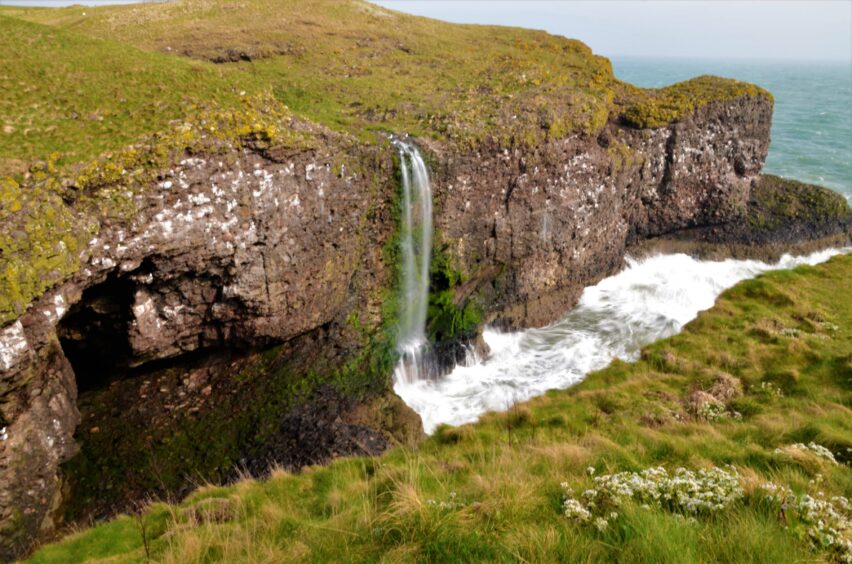 Crawton Waterfall, an attraction in Aberdeenshire.