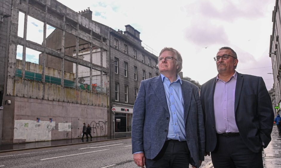 Aberdeen City Council co-leaders Ian Yuill and Christian Allard. 