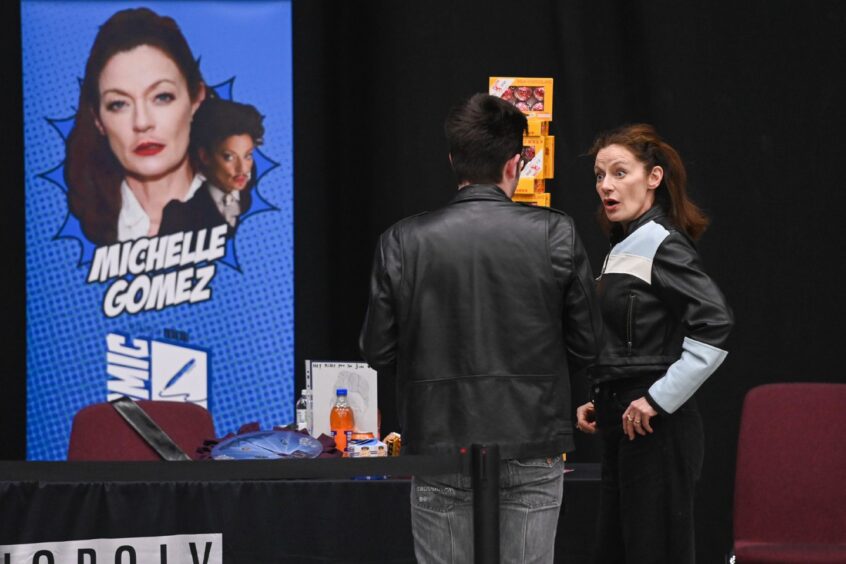 Fan meets Michelle Gomez at Aberdeen Comic Con.