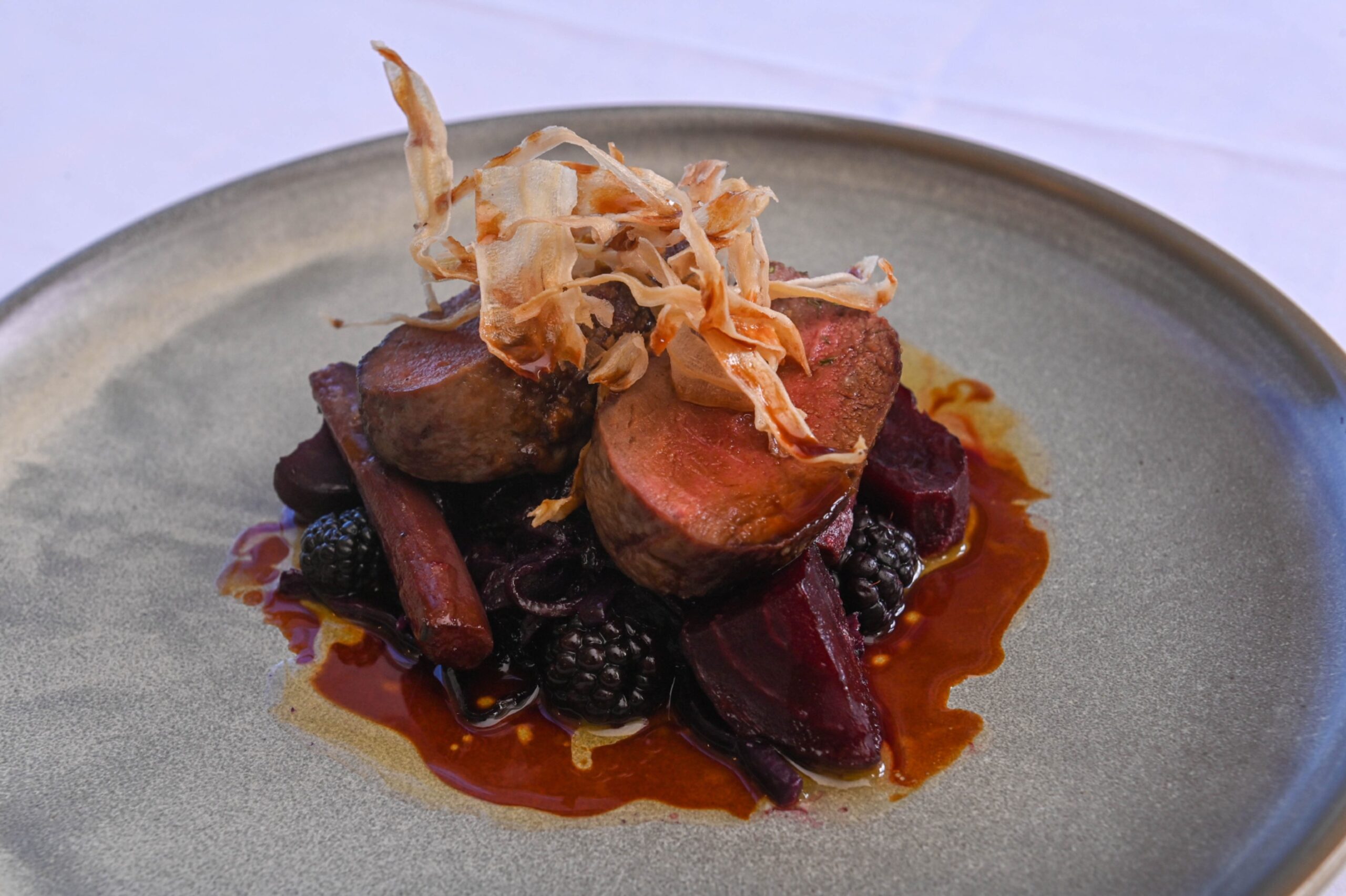 The saddle of venison at the Inverurie restaurant.