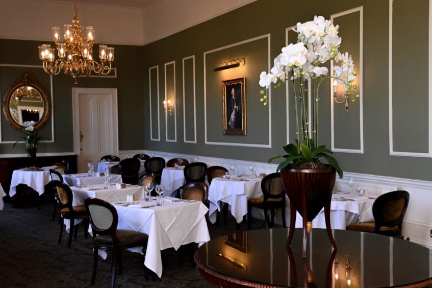 Interior of the Inverurie restaurant.