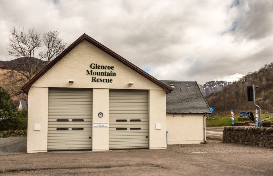 Exterior of Glencoe mountain rescue centre.