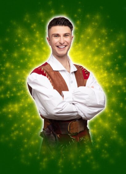 Michael Karl-Lewis in character as Jack in Jack and the Beanstalk panto