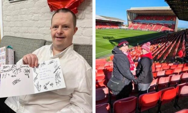 Matthew Watt got to see his favourite team play on his 50th birthday. Image: Sanctuary Care.
