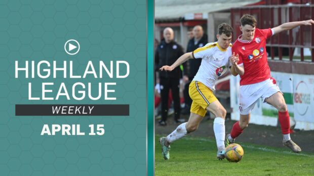 Featured image for Highland League Weekly on Monday April 15 2024.
The main game is Brechin City v Forres Mechanics. Graphic created by DCT Design Desk on April 15 2024.
