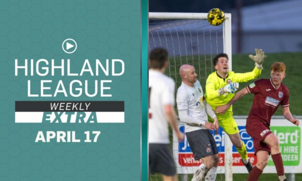 Featured image for Highland League Weekly Extra on Wednesday April 17 2024.
The featured game is Keith v Brechin City at Kynoch Park.
Graphic created by DCT Design Desk on April 17 2024.