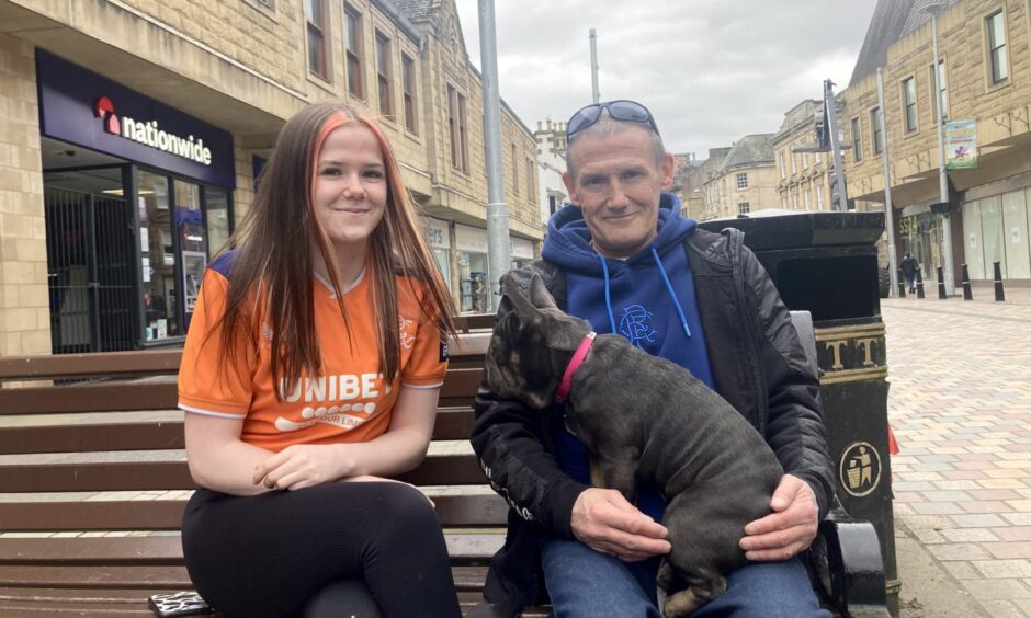 Symera and Ross Cooper, and their dog Annie in Inverness