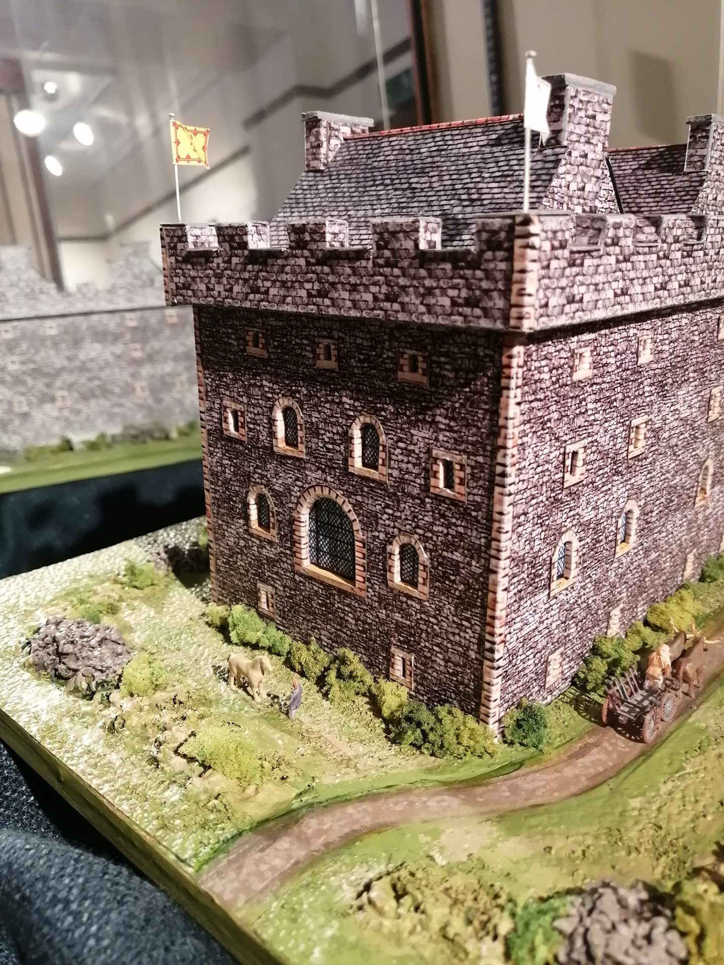 The model of Dunnideer Castle is on 1:150 scale