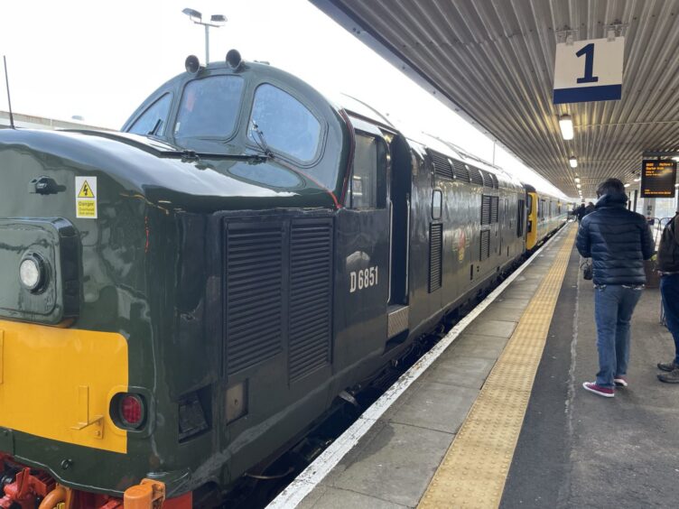 The Class 37 in Fort William.