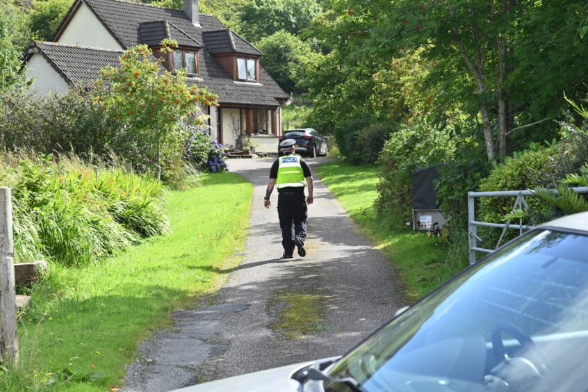 The scene of the shooting incident in Dornie.