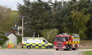 Emergency services at the scene. Image: Jason Hedges/DC Thomson.