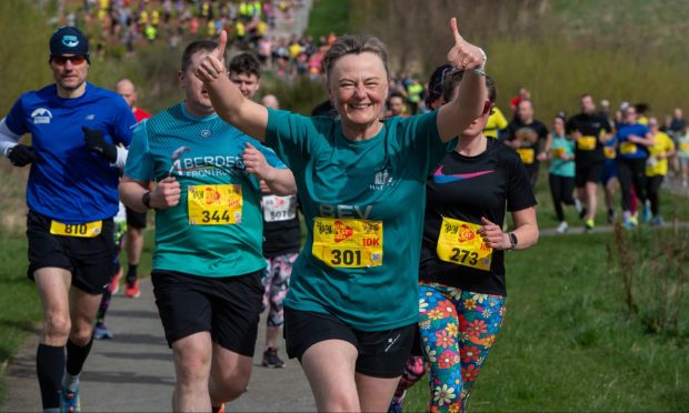 Runners complete the course at RunFest. Image: Kenny Elrick/DC Thomson