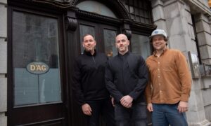 The owners of The Adam Lounge are now taking on the Crown Street spot. From left to right - Ashley Adams, Philip Adams and bar manager Neil Strachan. Image: Kenny Elrick/DC Thomson