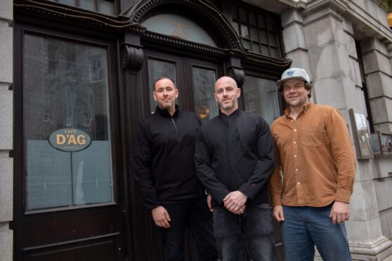 The owners of The Adam Lounge are now taking on the Crown Street spot. From left to right - Ashley Adams, Philip Adams and bar manager Neil Strachan. Image: Kenny Elrick/DC Thomson