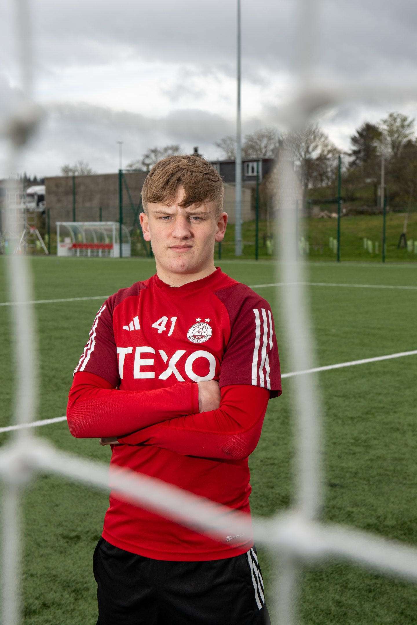 Aberdeen midfielder Alfie Stewart at the club's Cormack Park. Image: Kenny Elrick/DC Thomson