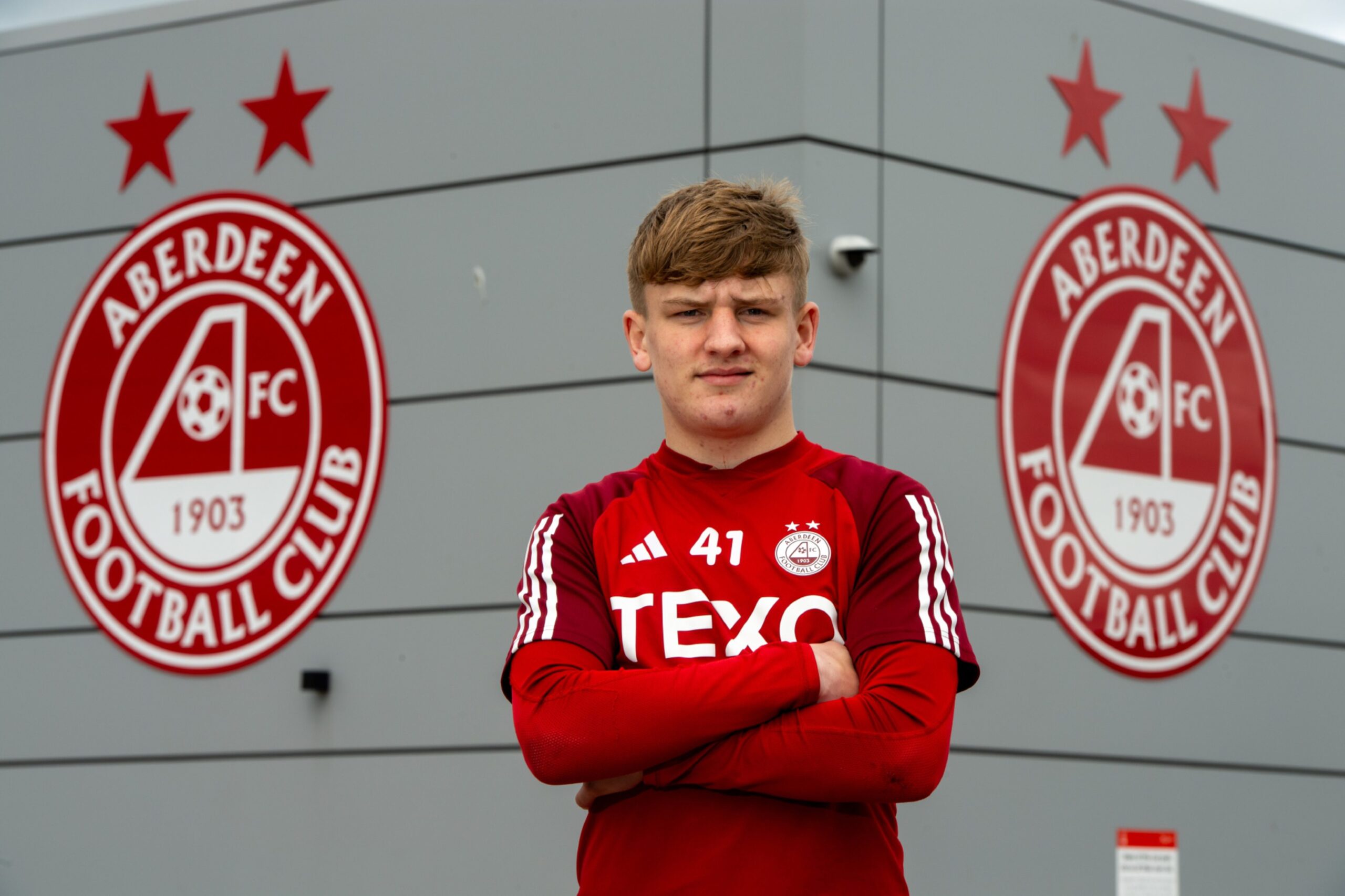 Aberdeen FC youth player Alfie Stewart. Image: Kenny Elrick/DC Thomson