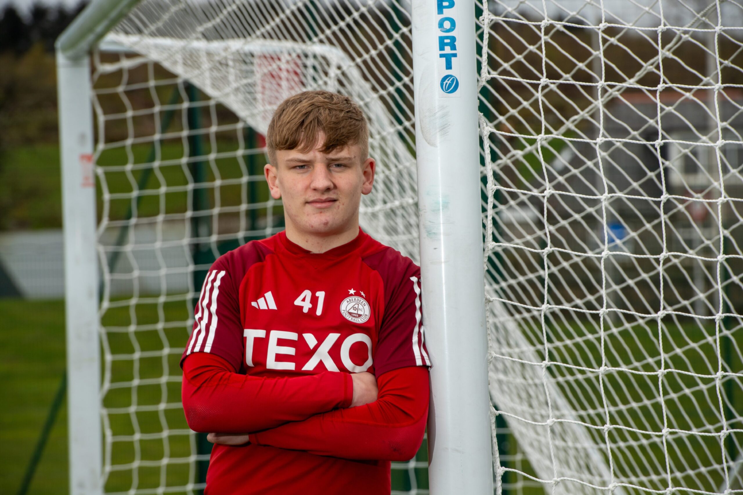 Aberdeen U18 captain Alfie Stewart ahead of the Scottish Youth Cup final at Hampden. Image: Kenny Elrick/DC Thomson