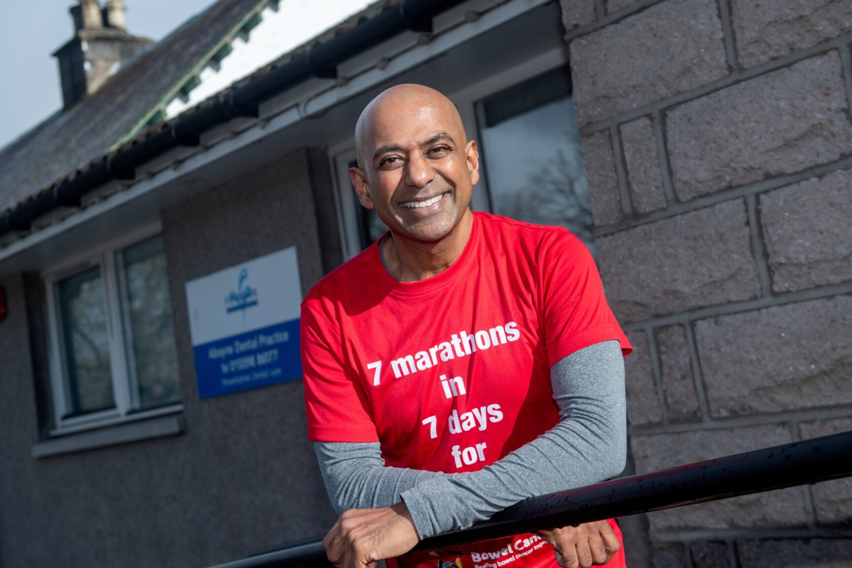 Aboyne dentist's 183mile challenge for colleague's bowel cancer