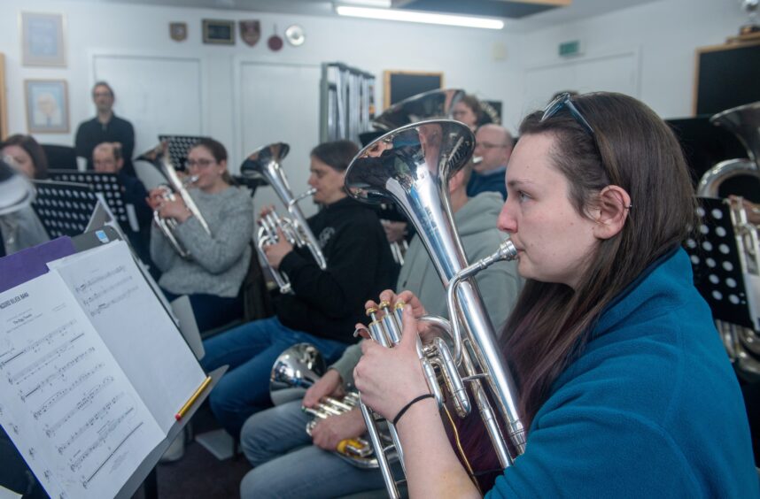 Bon Accord Silver band in rehearsals 