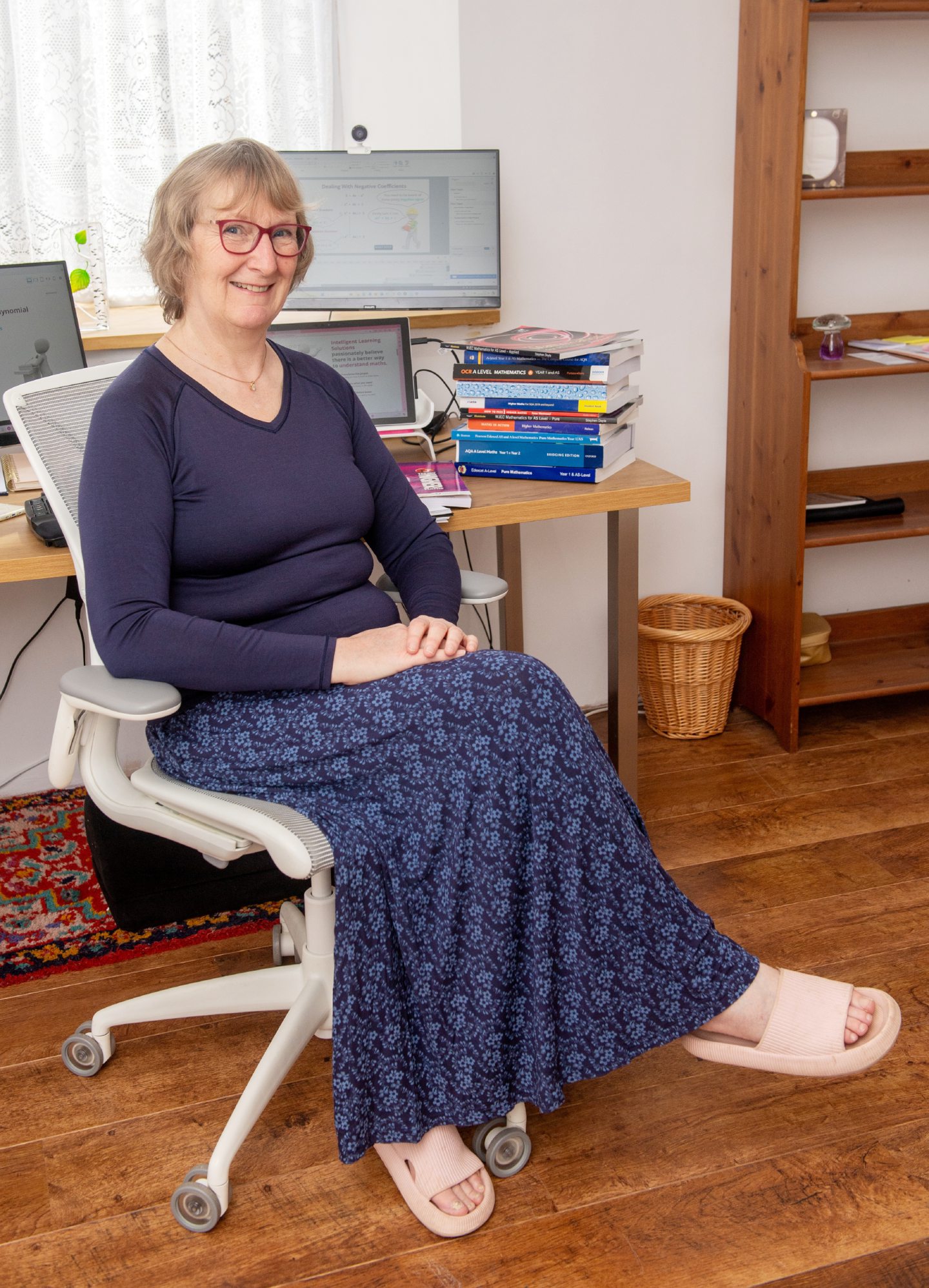 The retired Aberdeenshire maths teacher in her home in Oldmeldrum.