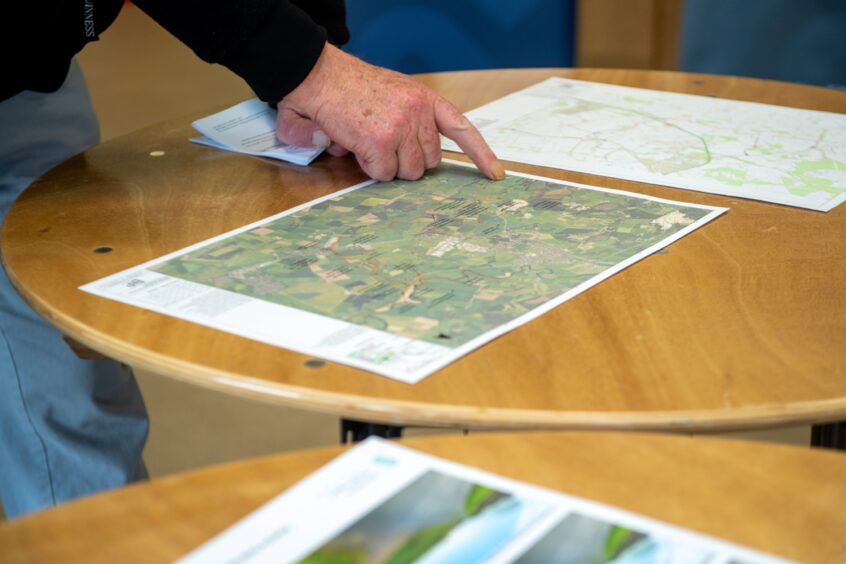 The plans were under scrutiny at the first public consultation session in Kintore. 
