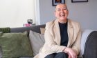 Michelle Jenkins at home in Stonehaven. The mum-of-four is determined to meet cancer with a smile. Image: Kami Thomson/DC Thomson