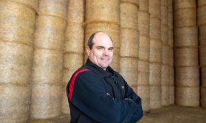 Farmer Craig Grant from Strichen says constant storms seem to be a new normal now, with the 11th storm of the year recorded on April 6. Image: Kami Thomson/DC Thomson