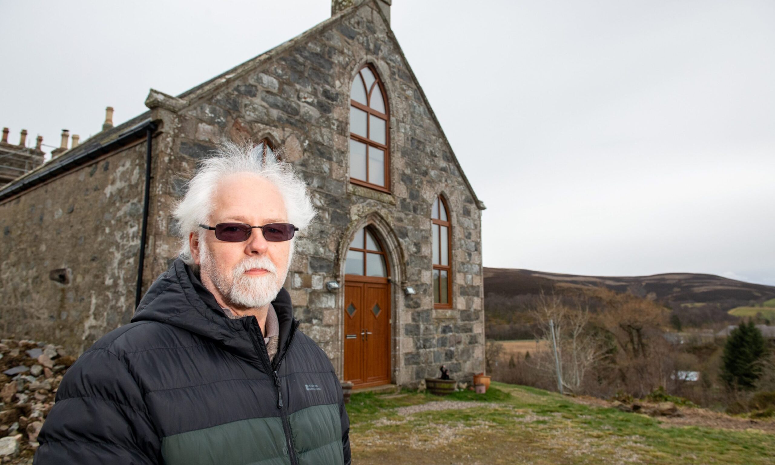 Trevor Smith in front of his former church home.