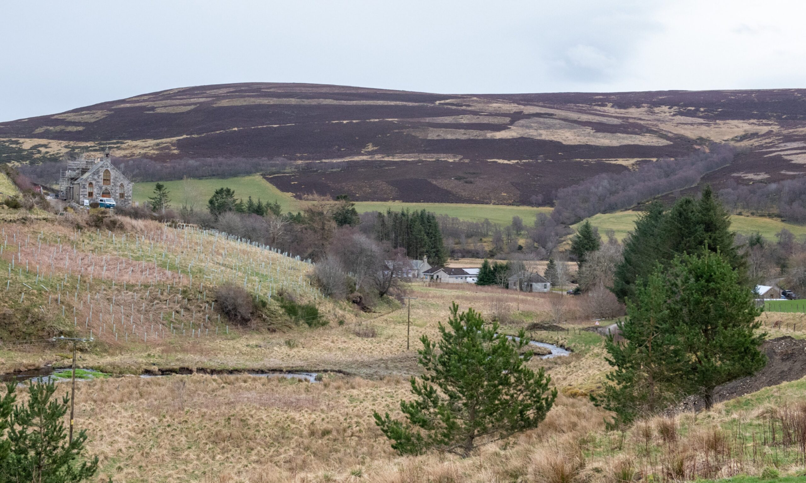 Wide view of Lower Cabrach.