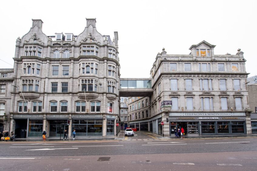 The upper floors of the former Esslemont and Macintosh store have been empty since 2007. Image: Kami Thomson/DC Thomson