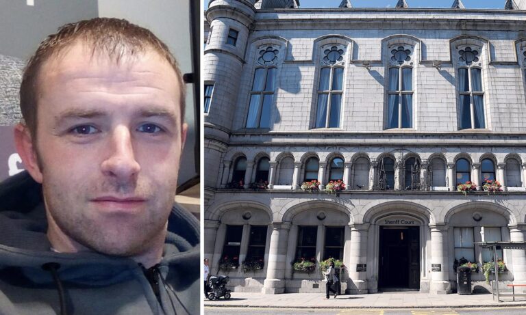 Aberdeen thug admits spitting blood at police officer's face